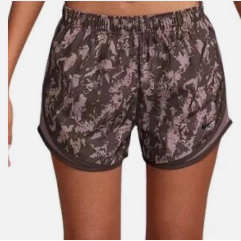 Nike Women's Dri-FIT Tempo Printed Running Shorts Smokey Mauve